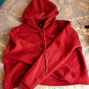 Red Cropped Size Large Medium Sweatshirt